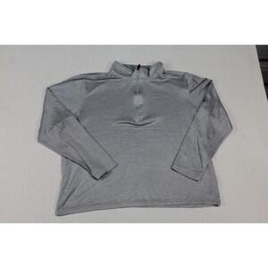 C&C California Sweatshirt Women Medium Gray Excellent Quarter Zip Mock Neck